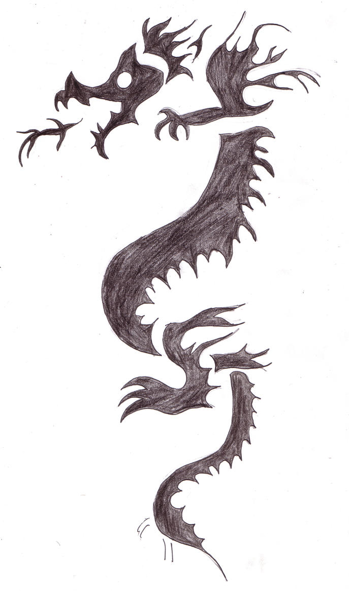 Dragon Tribal - shoulder tattoo