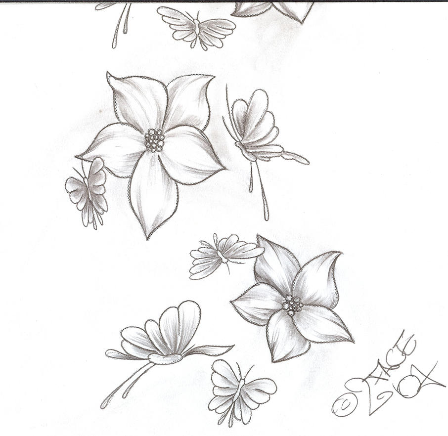 Tattoo Flowers Butterfly 2-2 | Flower Tattoo