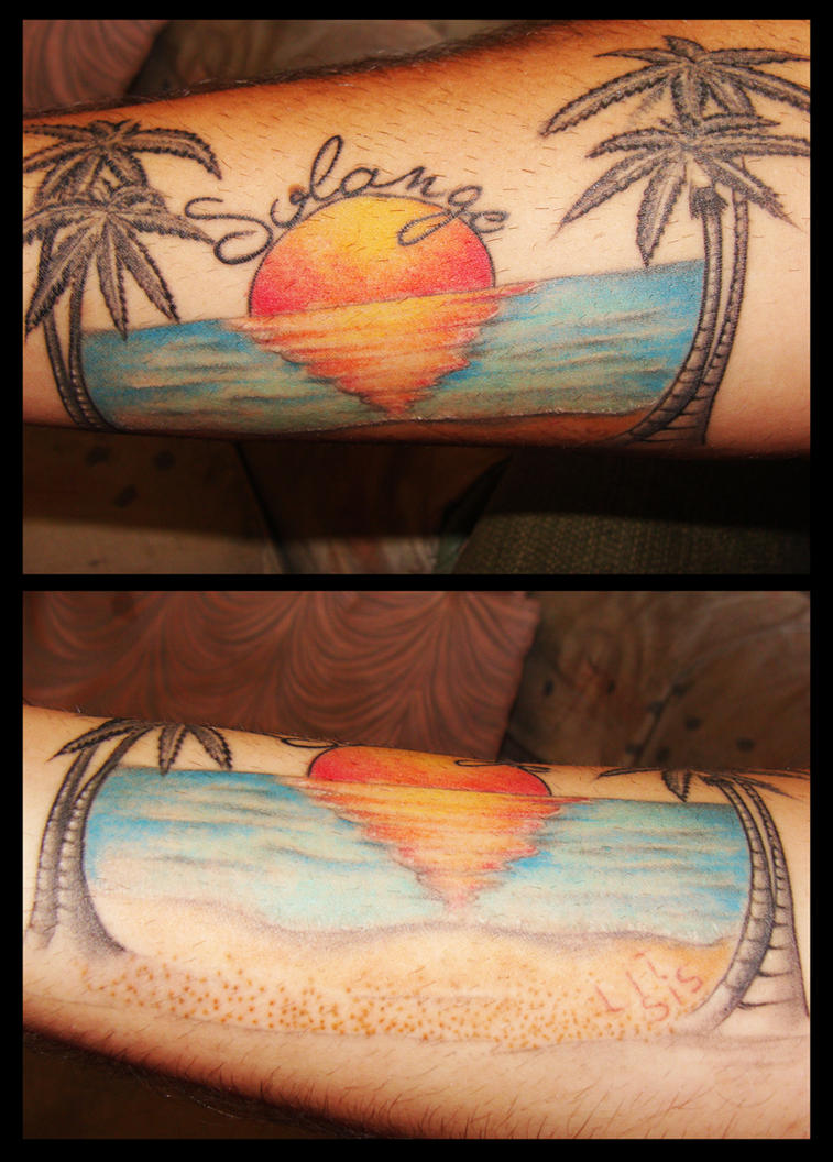 Palm Beach Sunset Tattoo by
