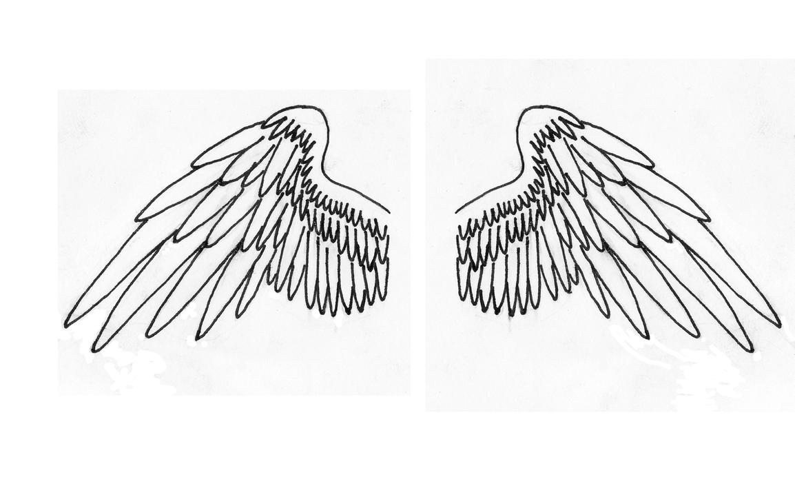 Angel Wing Tattoo Large By