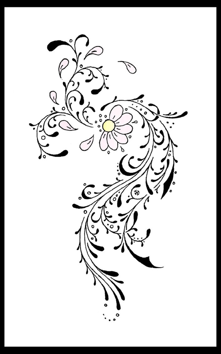 Swirly flowerthingy bla.... | Flower Tattoo