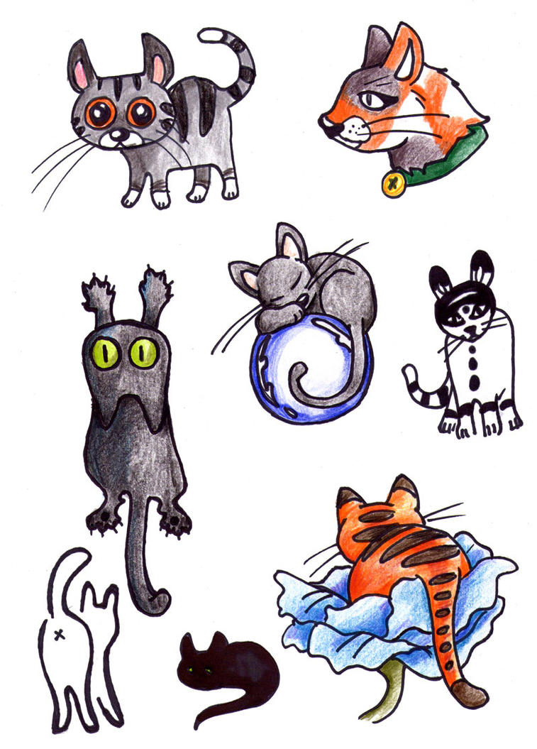 Kitty Tattoo Designs by rib