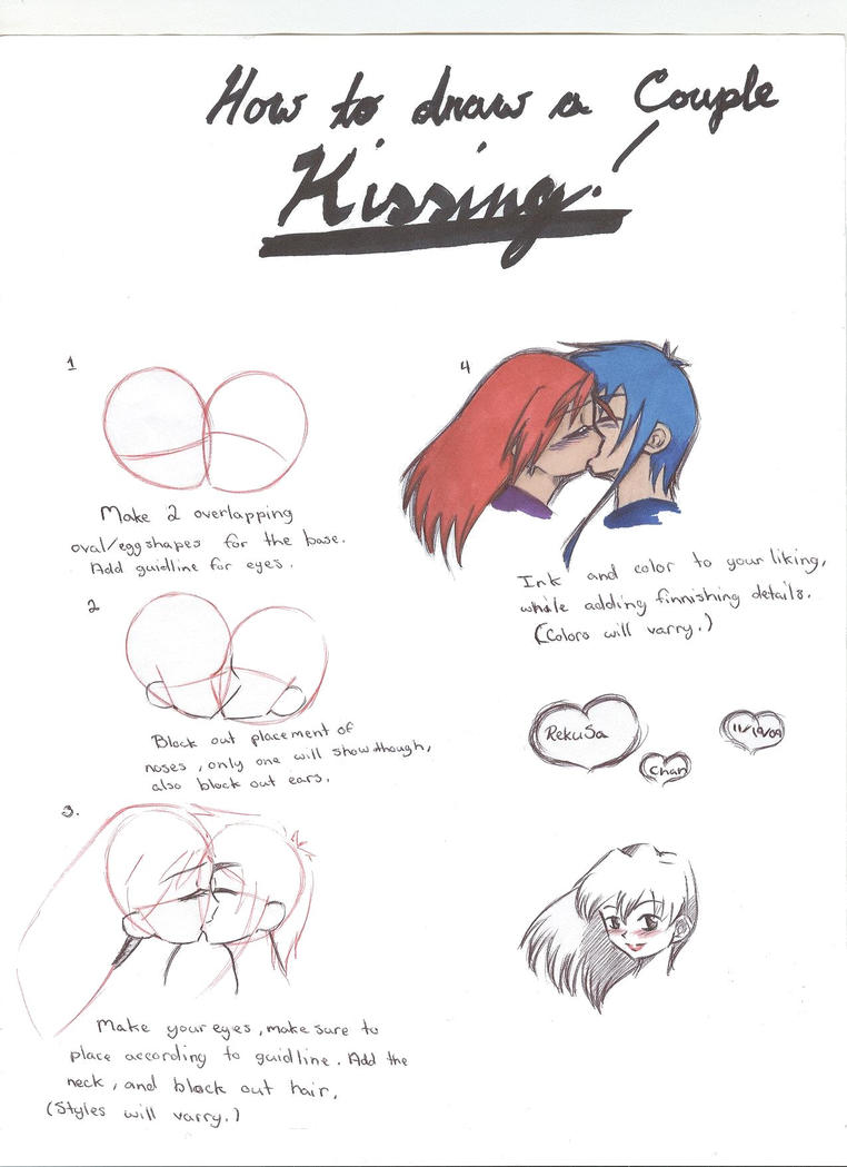 How To Draw Couples Kissing 25