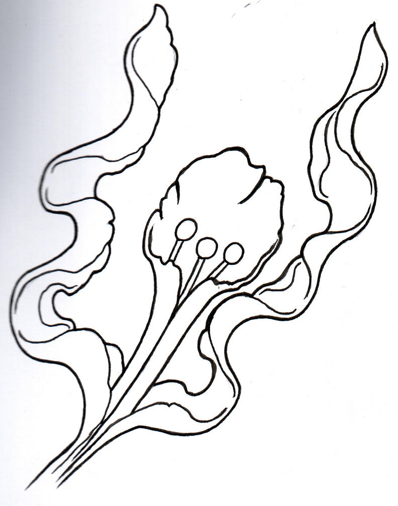 Space Flower Outline | Flower Tattoo