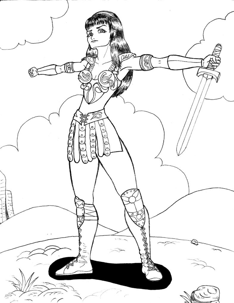 xena warrior princess coloring pages - photo #10