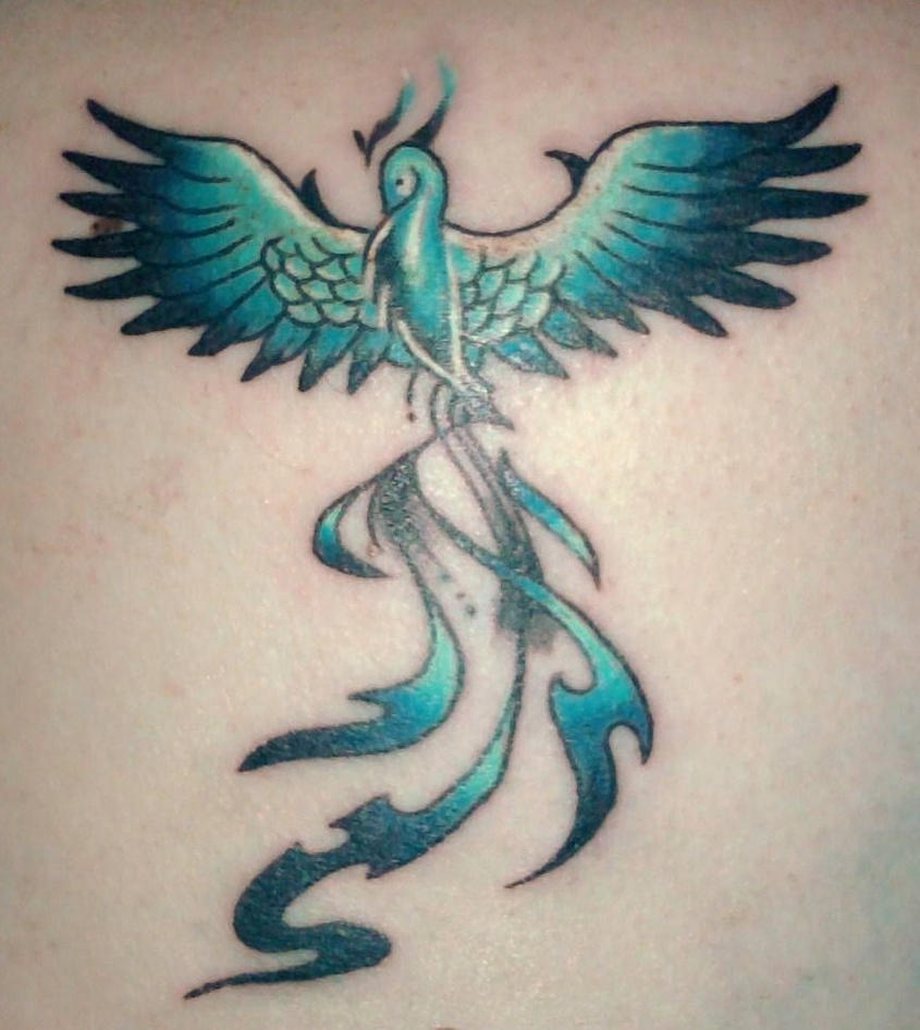 Blue Phoenix Tattoo by