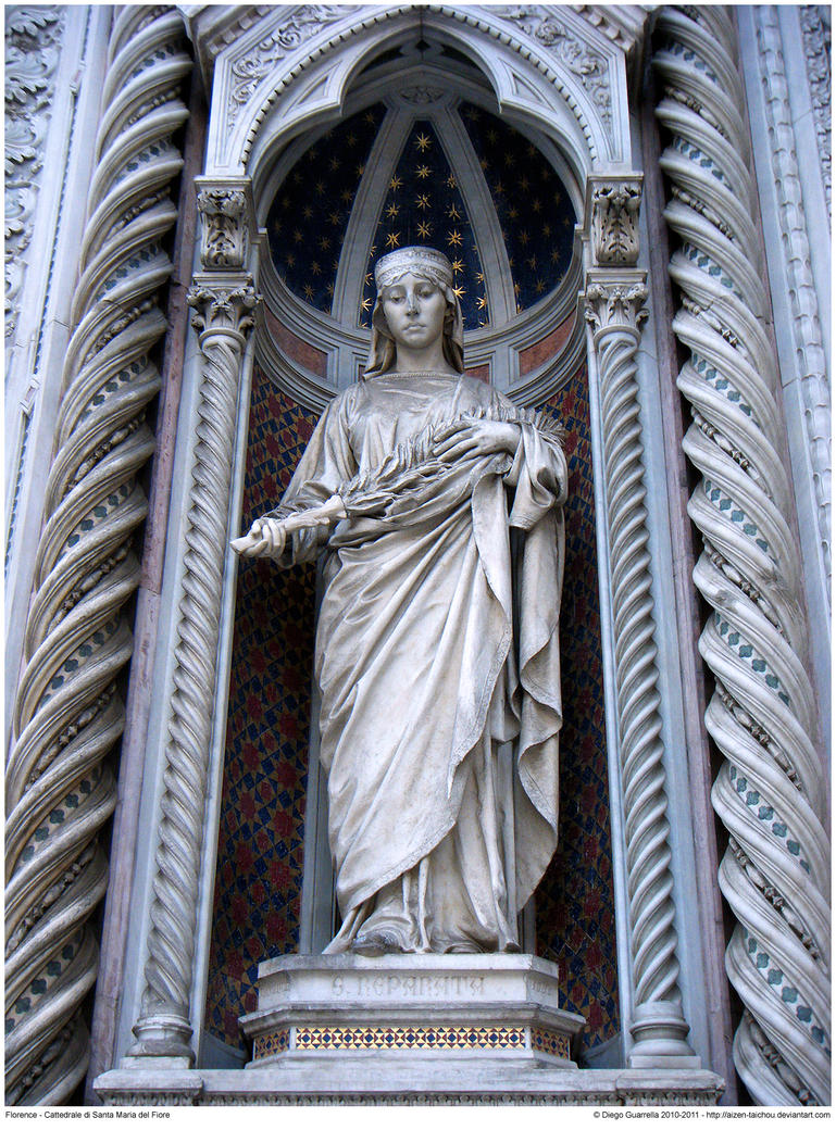 Den hellige Reparata, statue i domkirken Santa Maria i Firenze