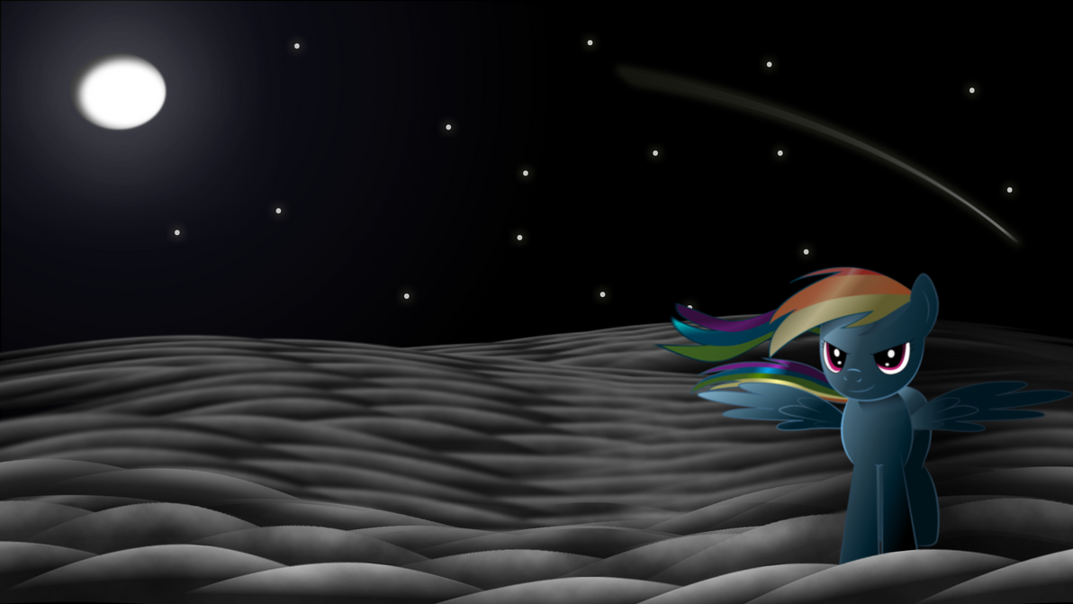 rainbow_dash_in_moonlight__by_izeer-d4yl