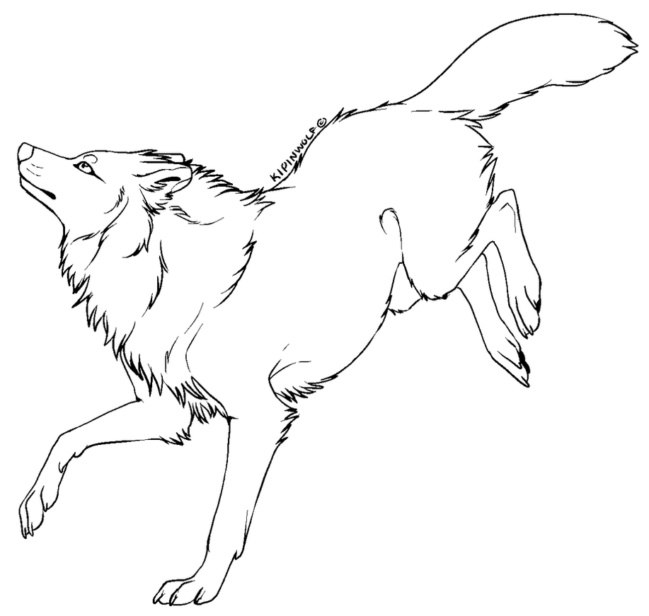 realistic wolf Colouring Pages