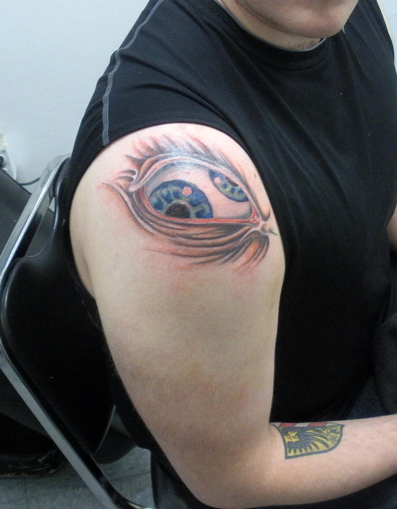 Tool Eye - shoulder tattoo