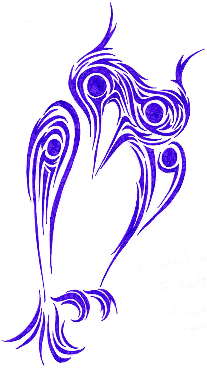 Owl Tribal Tattoo Design by CherryCheeseCake on deviantART