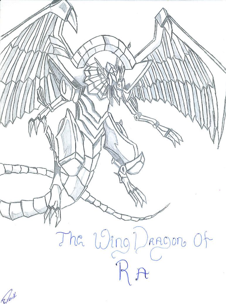 The wing Dragon of ra drawing
