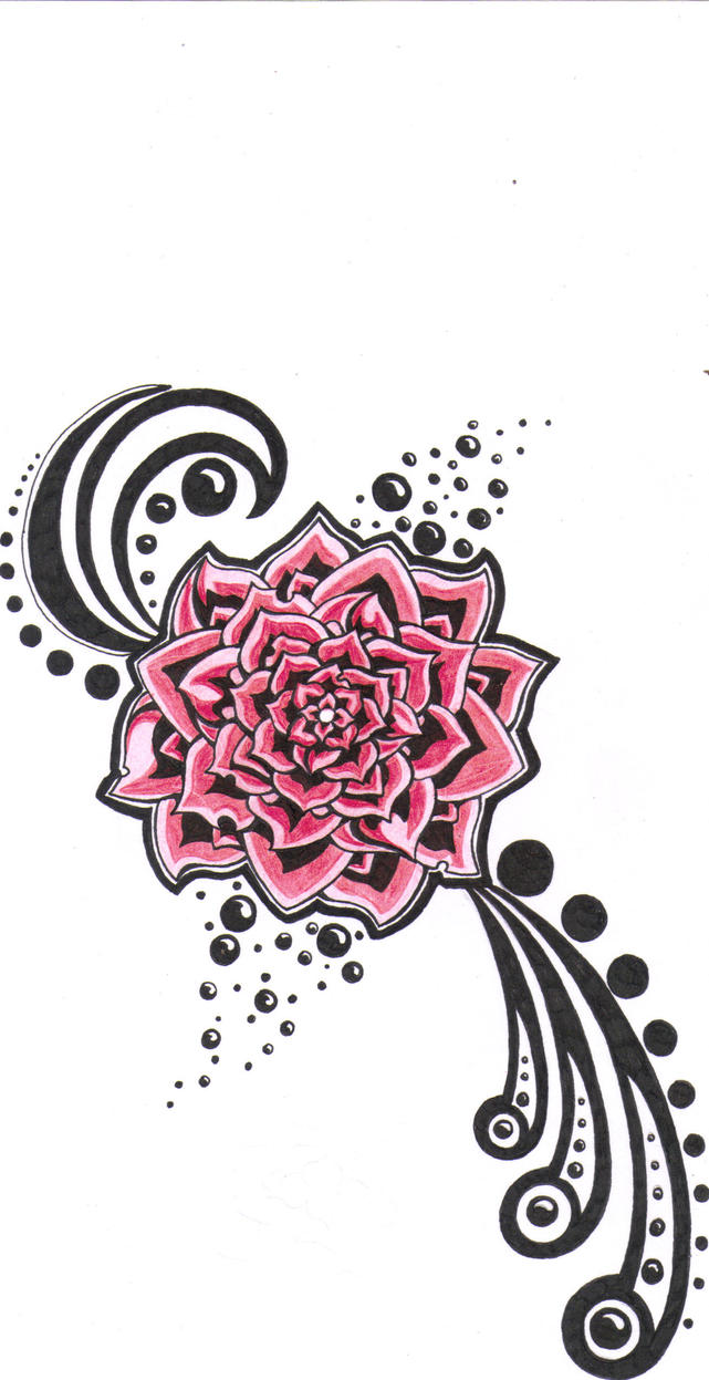 Red flower | Flower Tattoo