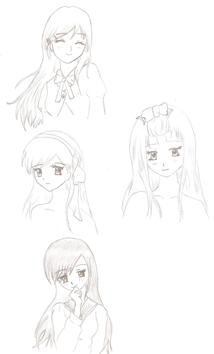 Anime Girls sketches by