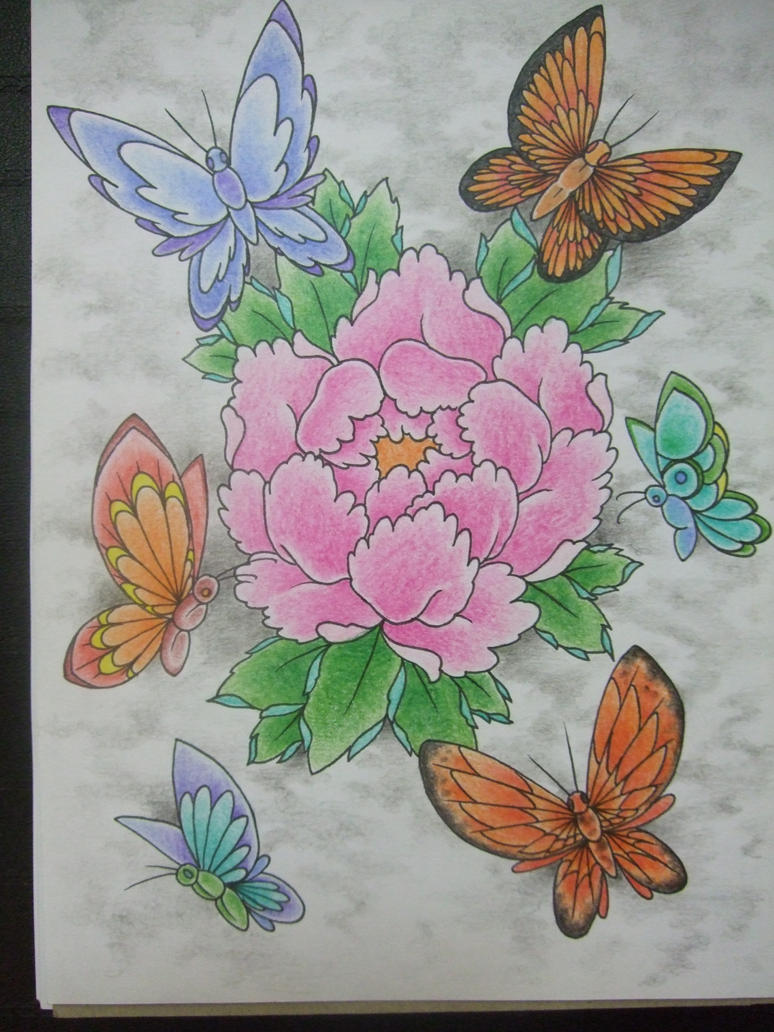 oriental butterflies | Flower Tattoo