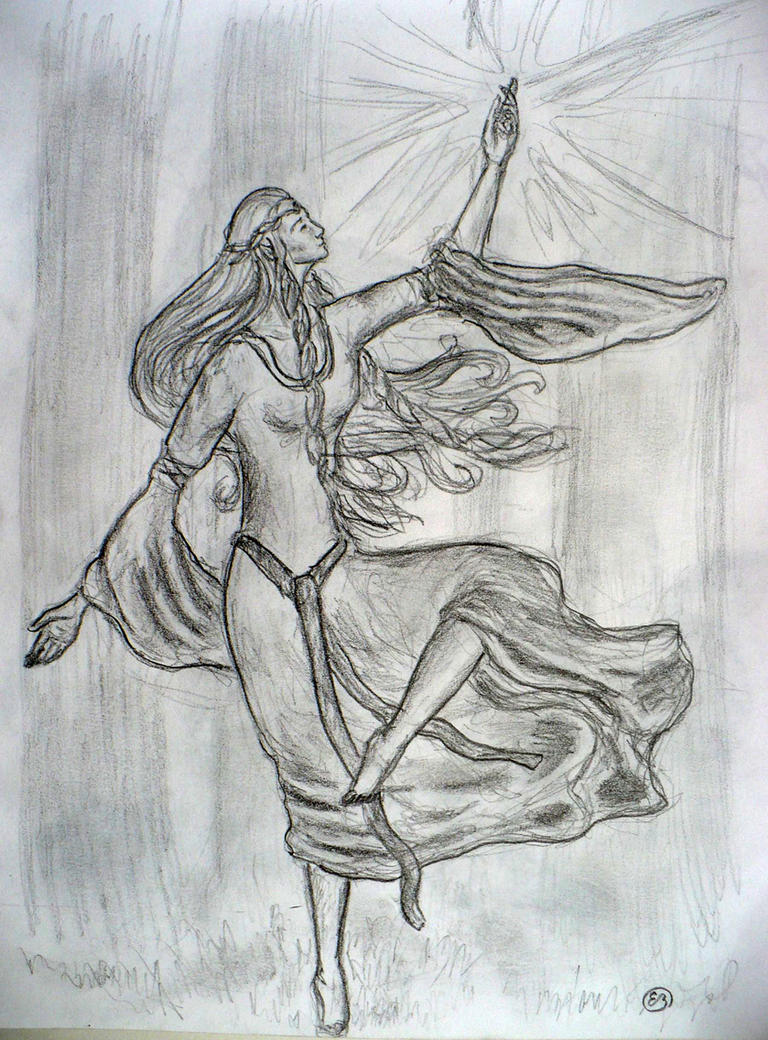 Galadriel dancing by MirachRavaia on deviantART