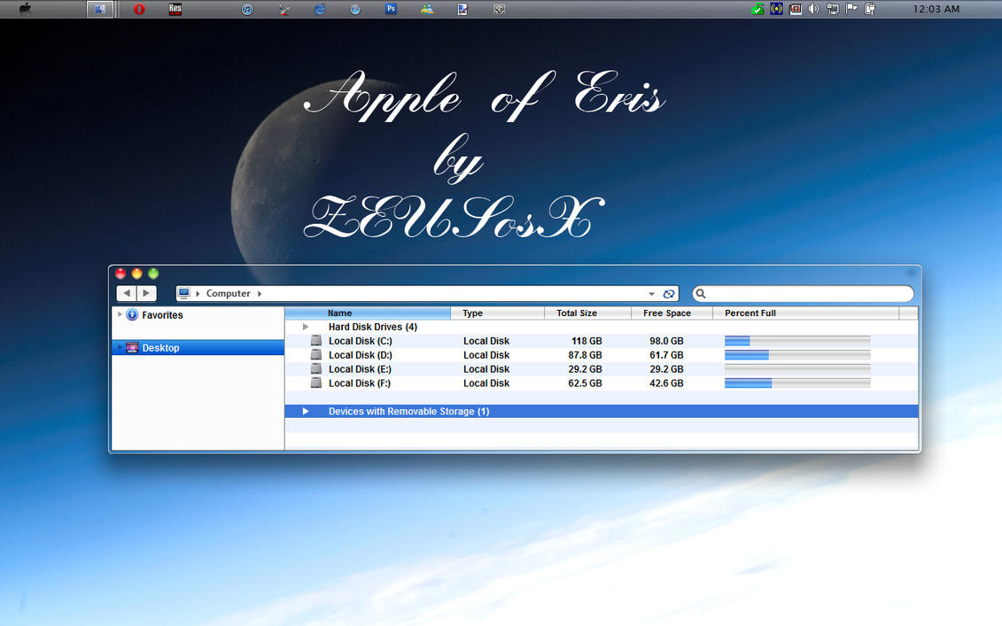 Download Best Mac theme for Windows 7 Apple of Eris for free