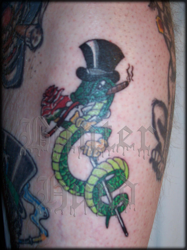 Tattoo Smoking Snake by