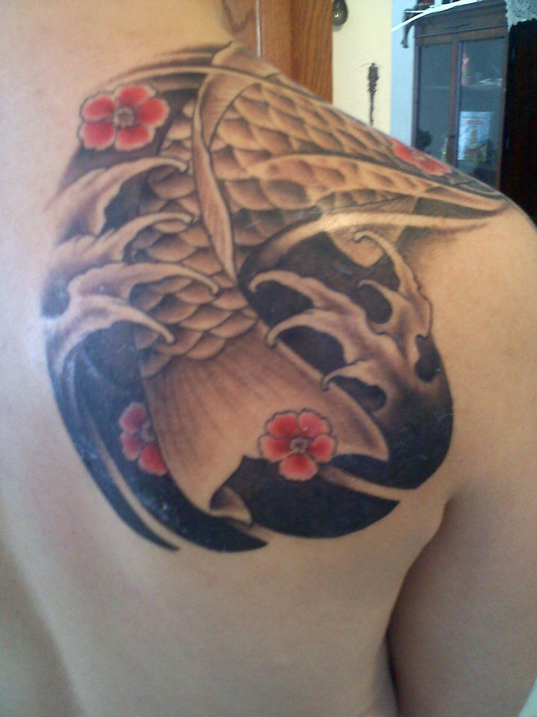 My Koi Tattoo Back by spike-the-chosen-one on DeviantArt
