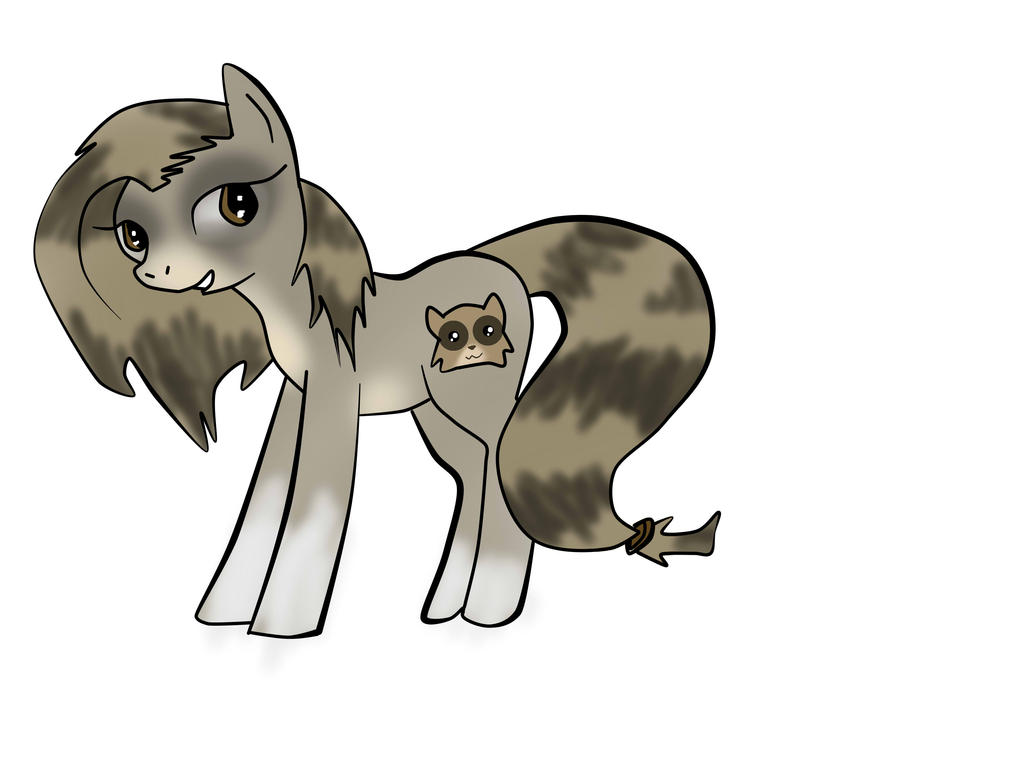 raccoon_pony_adopt_by_fortitudine_shelte