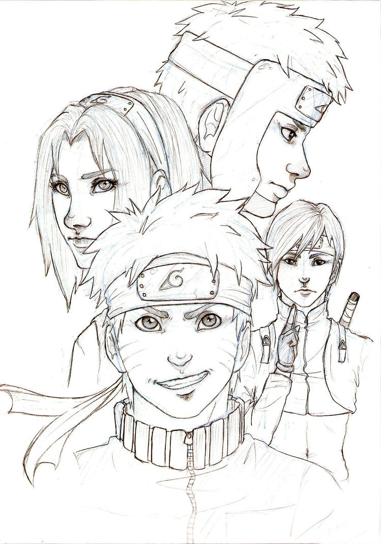 naruto team seven coloring pages - photo #20