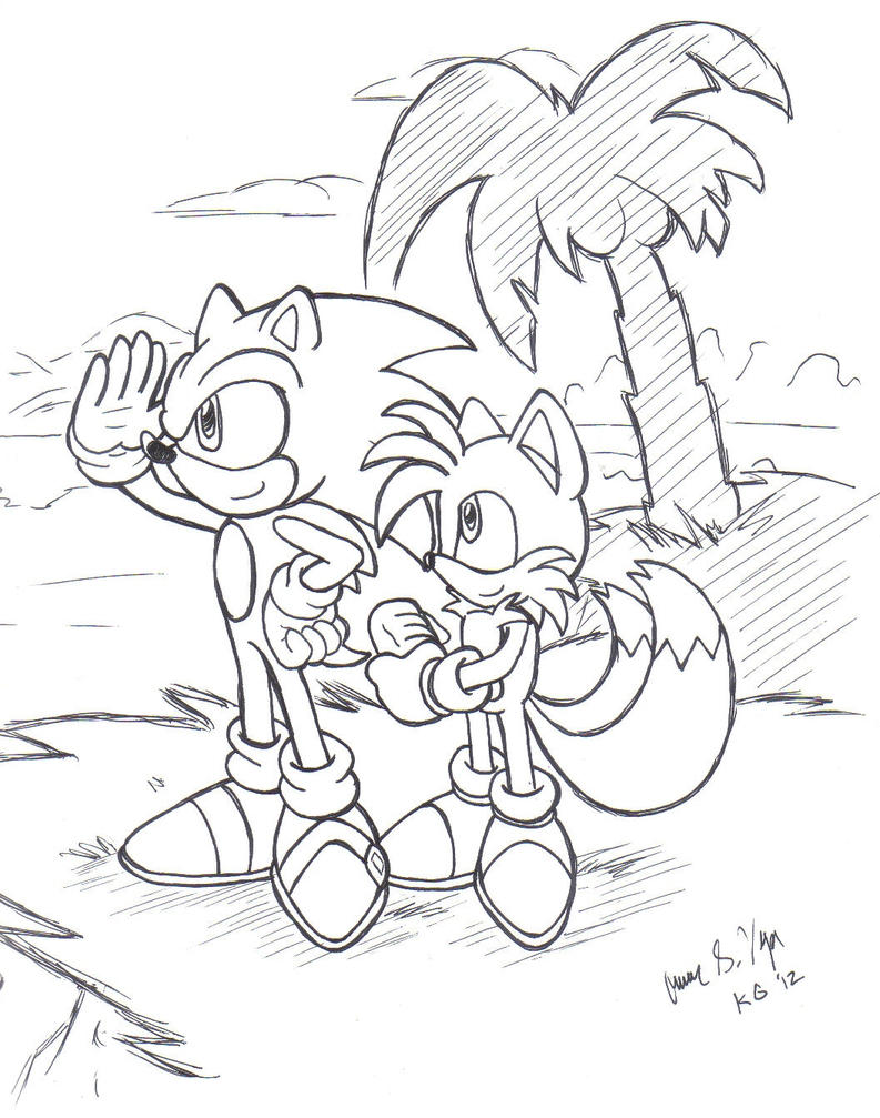 tails and shadow coloring pages - photo #12