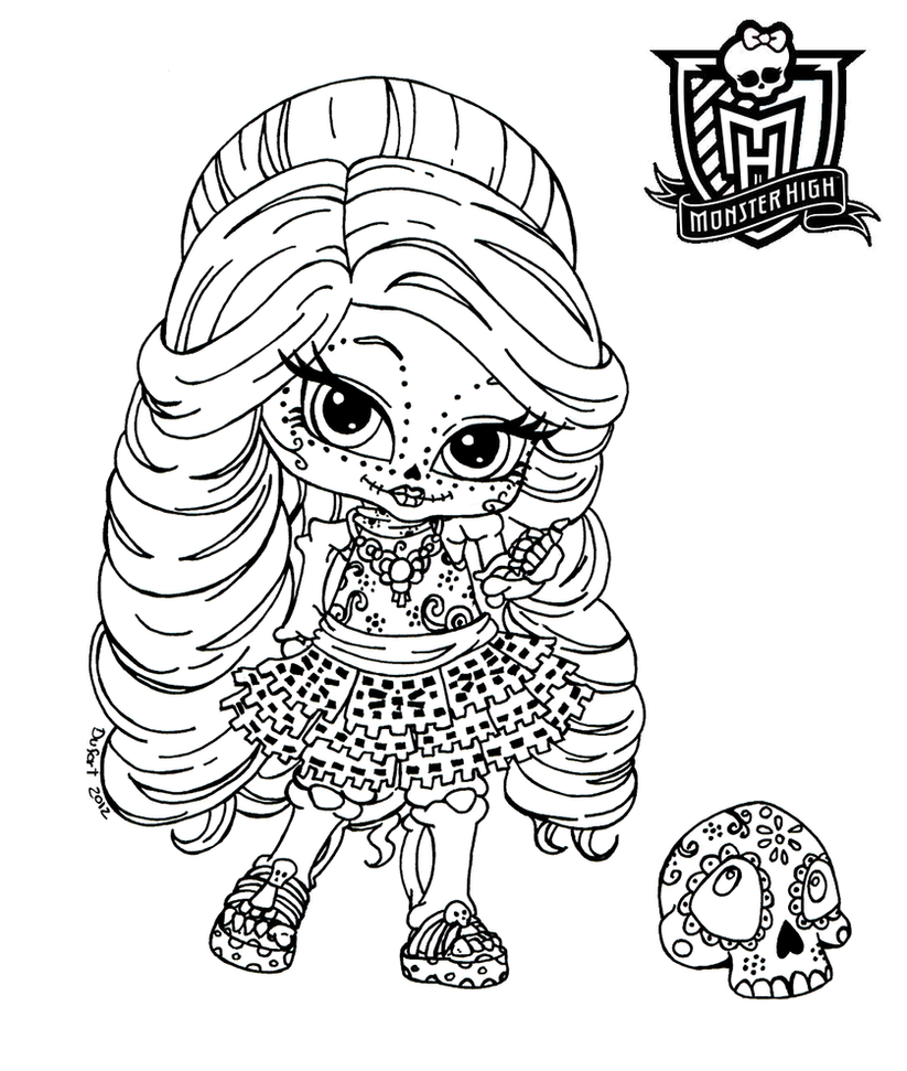 Baby Monster High Character Free Printable Coloring Pages title=