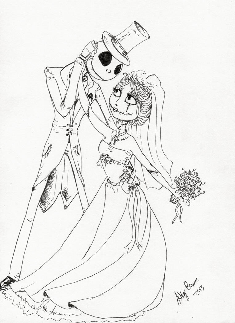 jack and sally coloring pages - photo #6