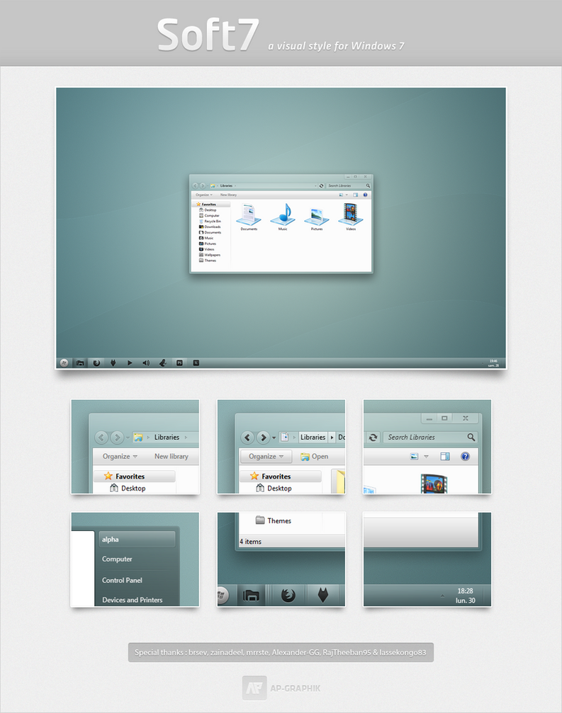 Elune theme for Win7 and Win8