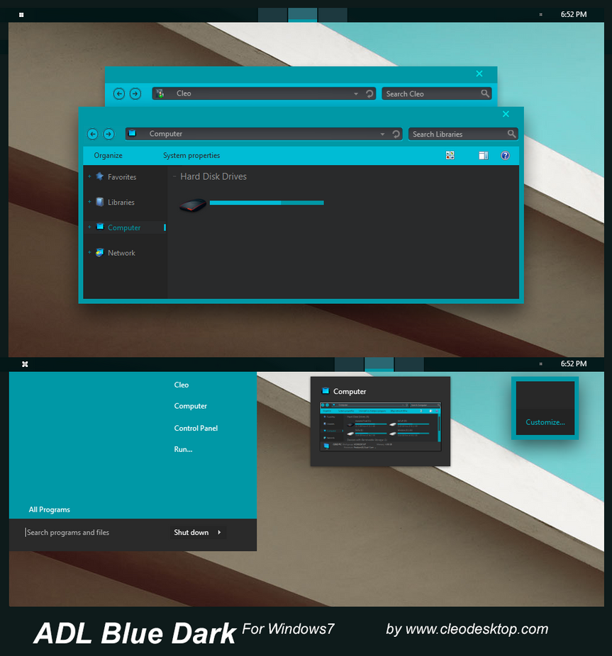 Android L dark theme for Win7/8/8.1