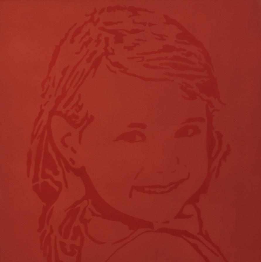 Stencil Portrait Girl by Jc101 on deviantART