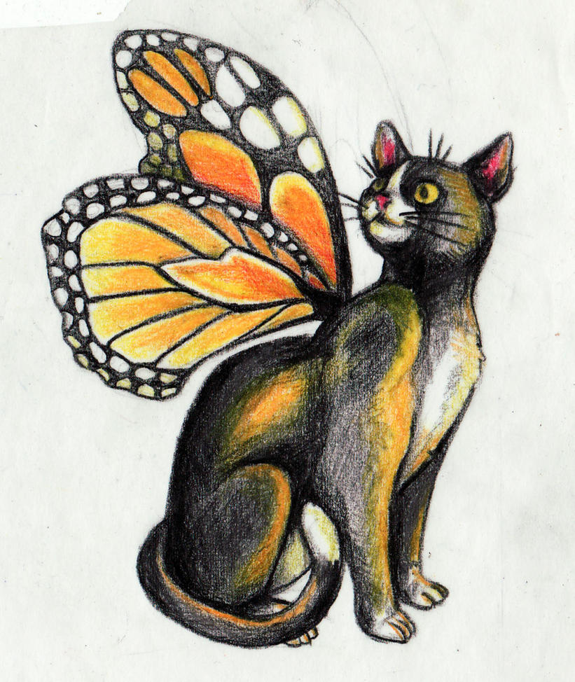 Fairy cat tattoo by