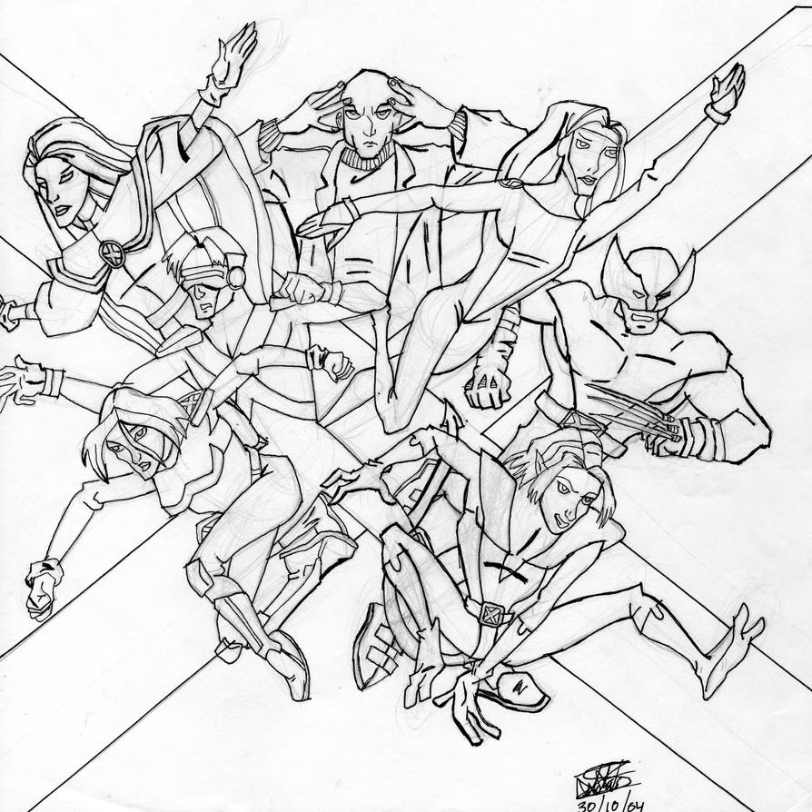 xmen evelution coloring pages - photo #8