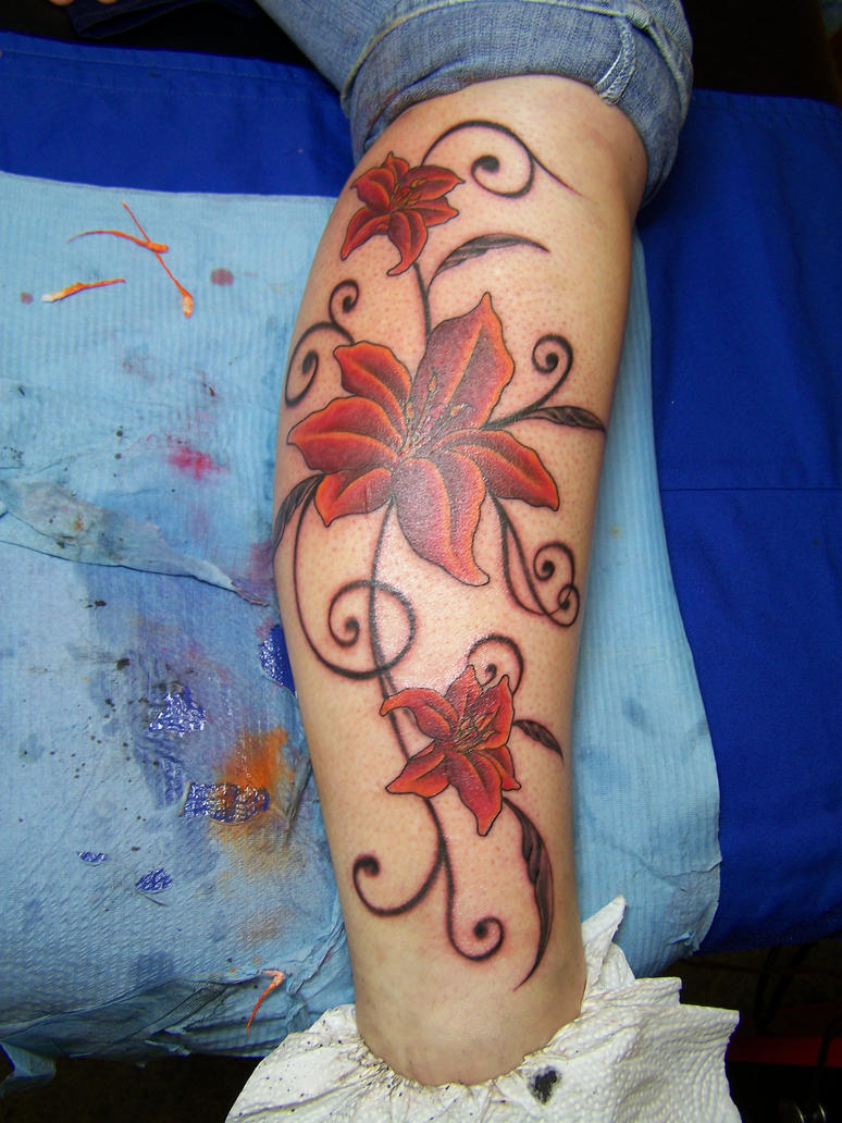 Flower Tribal5 - flower tattoo