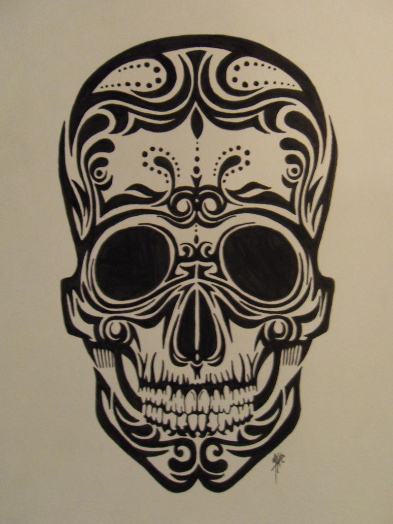 Maori Skull by MKRDESIGNS on