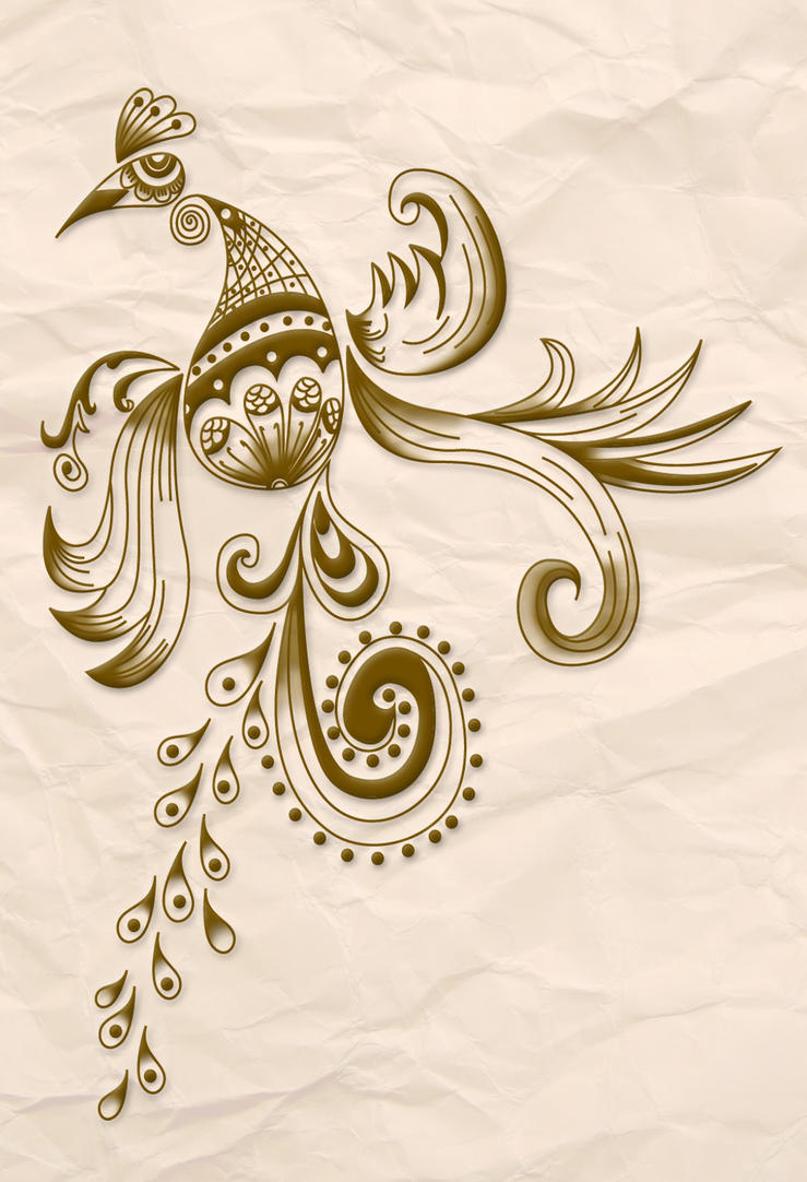 peacock henna tattoo designs
