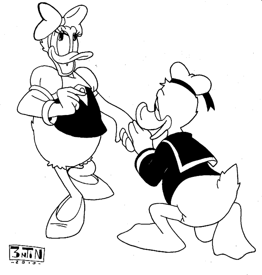 daisy and donald coloring pages - photo #11