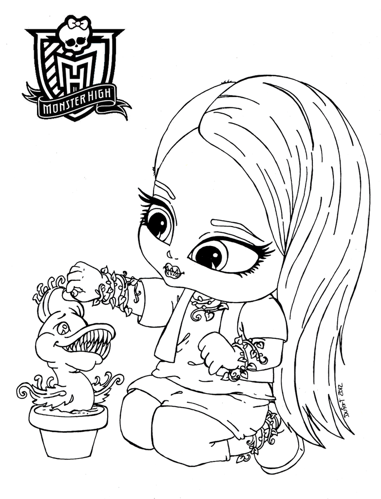 Baby Monster High Character Free Printable Coloring Pages title=