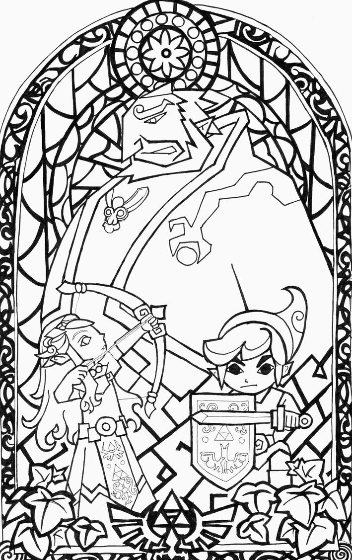 zelda the windwaker coloring pages - photo #30