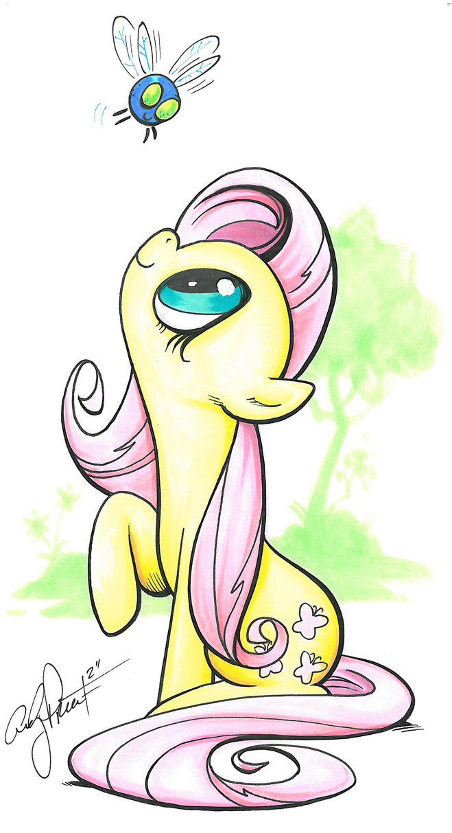 fluttershy and parasprite  my little pony by andypriceart d55ukly SDCC 2012: IDW Announce My Little Pony: Friendship is Magic Comic by Katie Cook