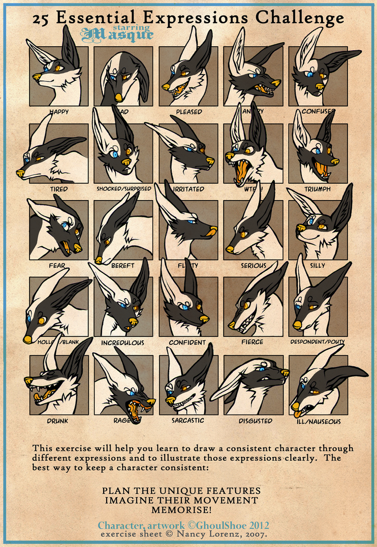 25 Expressions Challenge - Masque by CanisAlbus