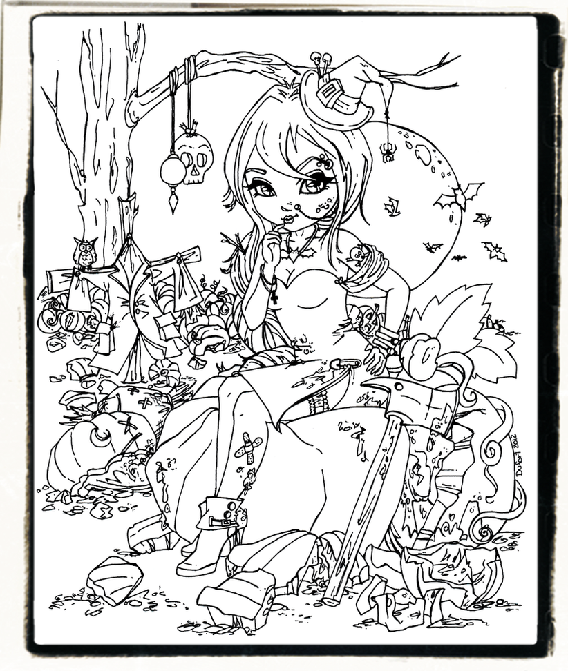 halloween art coloring pages - photo #20