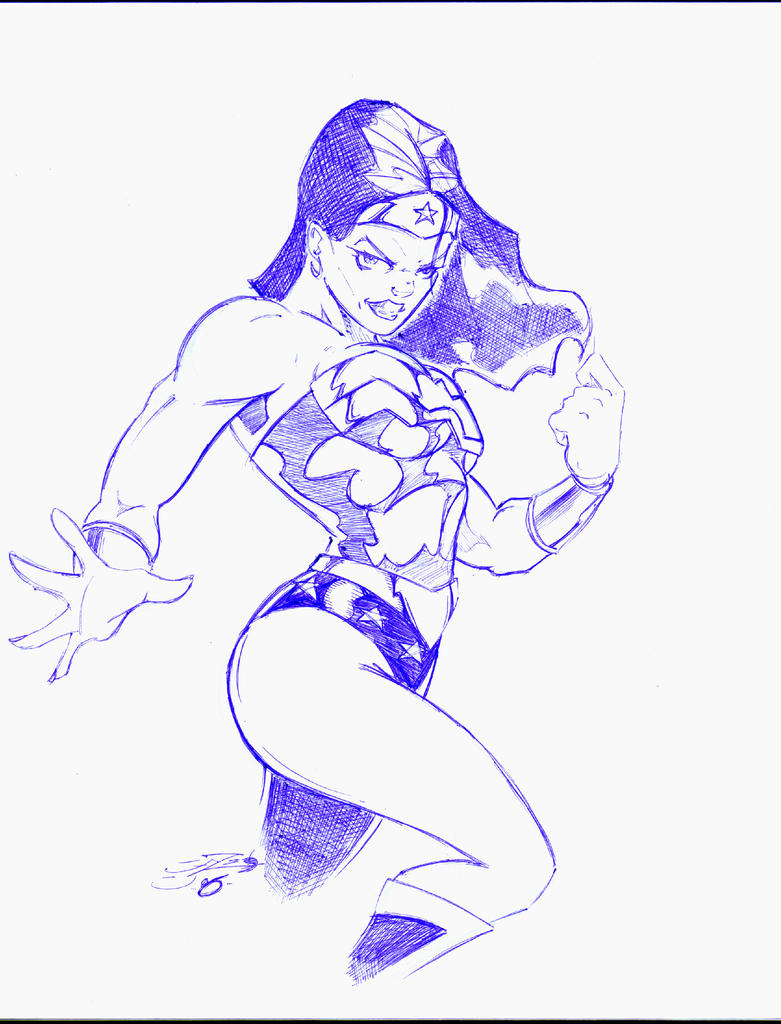 Wonder Woman sketch by JazzRy