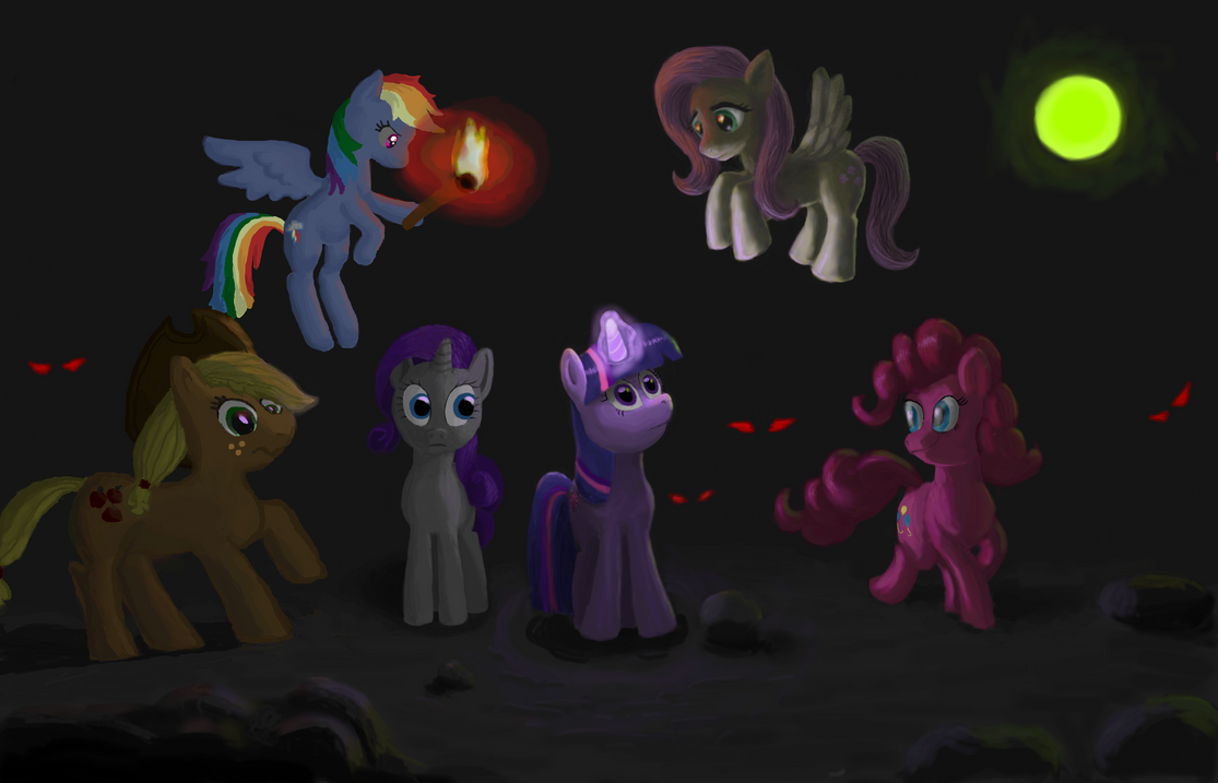 [Obrázek: ponies_in_the_dark_by_drawoff_freeride-d50fel6.png]
