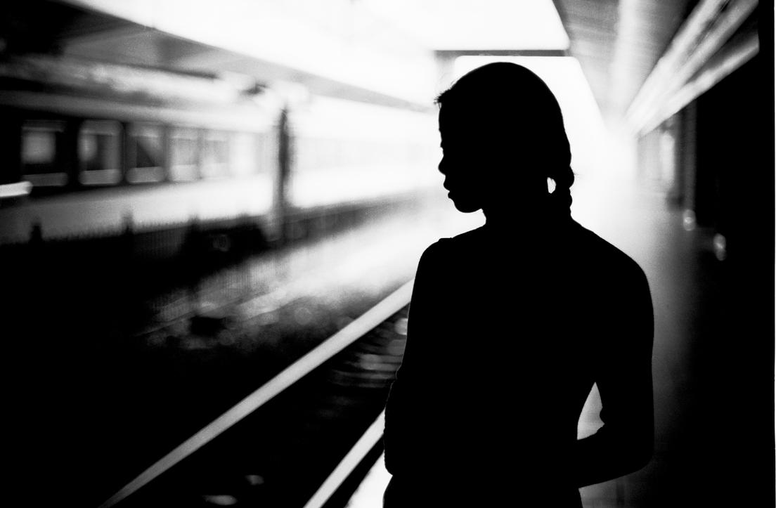 Silhouette at the East Train Station by Peanutsalad