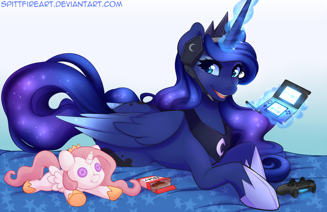 Pony art of the non diabetic variety.  - Page 12 Gamer_luna_2_0_by_spittfireart-d7msmxo